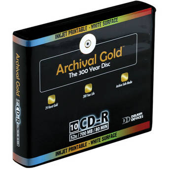 Delkin Devices Inkjet Archival Gold CD-R (10)
