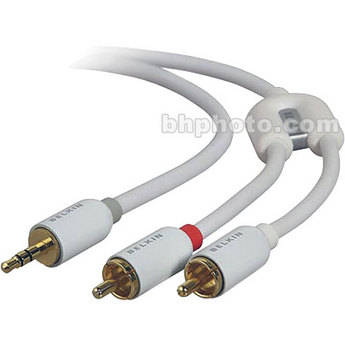 Belkin Adaptador de �udio Mini Est�reo Macho para 2 RCA Macho � 7 p�s (2,13m)