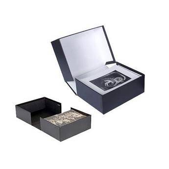 Archival Methods Onyx Portfolio Box - 11.25 x 14.25 x 4" - Black Buckram/Black