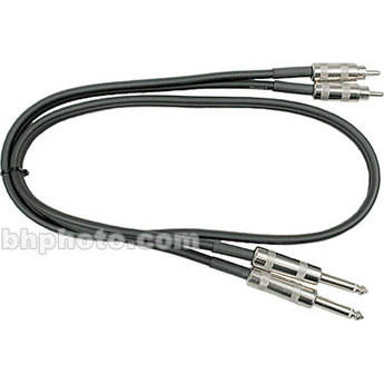 Hosa Technology Two 1/4" Phone Male to Two RCA Male Unbalanced Cable - 10'