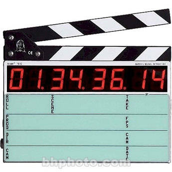 Denecke TS-C Compact Time Code Slate - Black and White Clapper, EL Backlit
