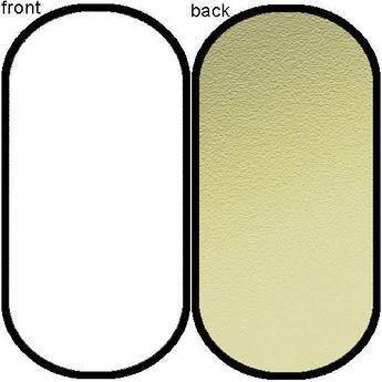 Photoflex LiteDisc Oval Reflector, Soft Gold/White Opaque, 41 x 74" (104 x 188cm)
