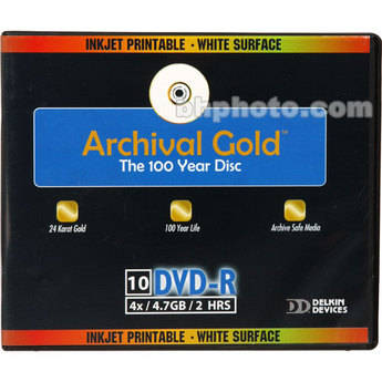Delkin Devices AG DVD-R 4.7GB, 8x, Ikjet Disc (10)