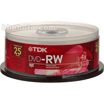 TDK 4.7GB DVD-RW Disc - 25 Spindle