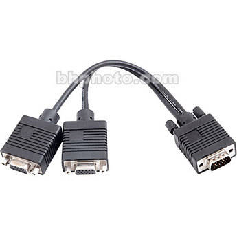 Hosa Technology VGA Male to 2x VGA Female Video Y-Cable - 6"