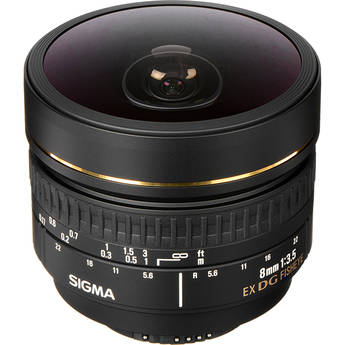 Sigma 8mm f/3.5 EX DG Circular Fisheye Autofocus Lens for Nikon AF