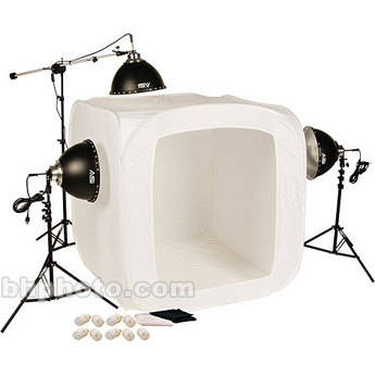 Smith-Victor Three Light Fluorescent Kit with 48" Light Tent (120VAC)