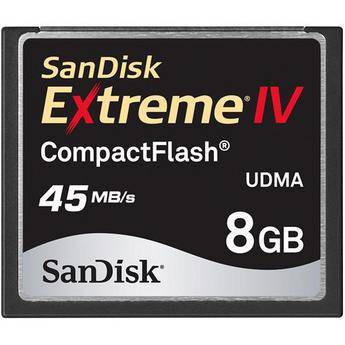 SanDisk 8GB Extreme IV UDMA CompactFlash Card