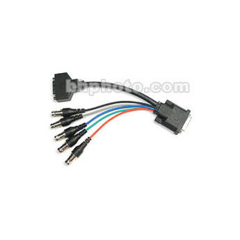 Aurora Multimedia DVI-I to DVI-D & 5x BNC RGBHV Breakout Cable - 6"