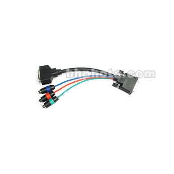 Aurora Multimedia DVI-I to DVI-D & RGB Component Breakout Cable - 6"