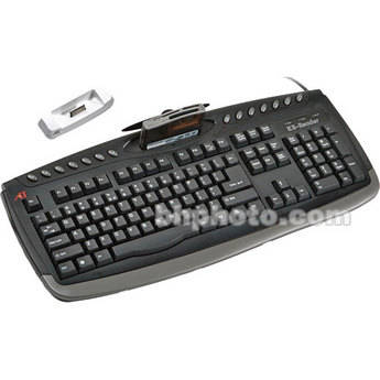 Atech Flash Technology KB-Dock Multimedia Keyboard with Card Reader and Dock for iPod