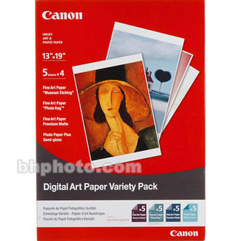 Canon Digital Art Variety Pack Paper - 13x19" - 20 Sheets Total