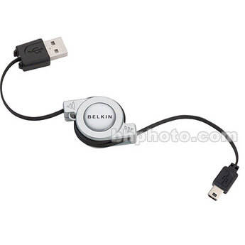 Belkin Cabo Retr�til de 5 Pinos de USB 2.0 Mini-B - 2,6 p�s (0,79m)