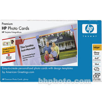 HP / Hewlett-Packard Premium Photo Greeting Cards -  4x8" - 40 Cards with Envelopes