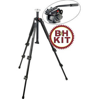 Manfrotto by Bogen Imaging BO190XB501HD 190XB 3-Section Tripod with 501HDV Fluid Head