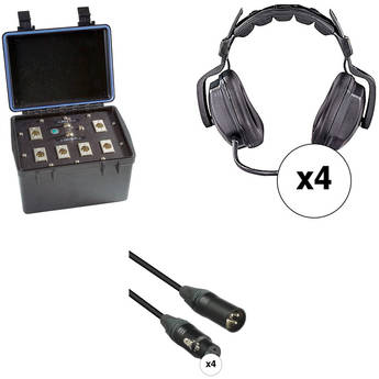Eartec Sistema de Intercomunica��o Sem Fio de Quatro Pessoas com Headsets de Dois lados (TCS)