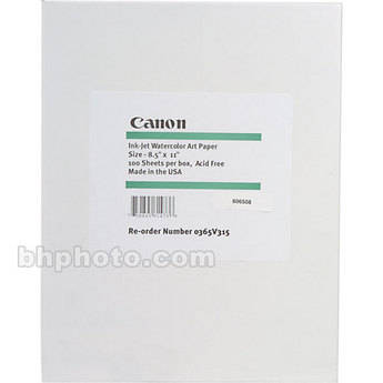 Canon Fine Art Watercolor Paper (Matte) - 8.5x11" - 100 Sheets