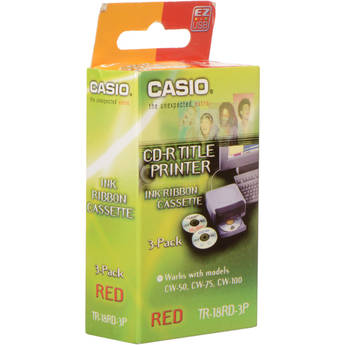 Casio Red 3-Pack of Thermal Ink Ribbon Tapes for Casio CW Series