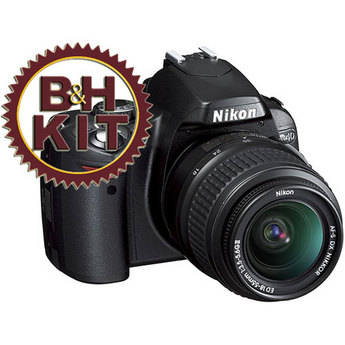 Nikon Kit de C�mera Digital SLR D40 com Lente Nikon 18-55mm e Cart�o SD Lexar de 1Gb � Twin Pack