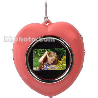 CTA Digital Heart-Shaped Digital Picture Frame Necklace (Pink)