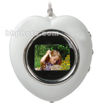 CTA Digital Heart-Shaped Digital Picture Frame Necklace (White)