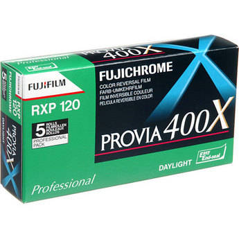 Fujifilm Provia 400X (RXP III) 120mm Color Slide Film (Pro Pack (5 Rolls))