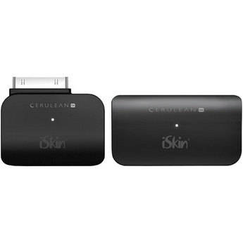 iSkin CERULEAN TX + RX - Bluetooth 2.0 Transmitter and Receiver Set for iPod