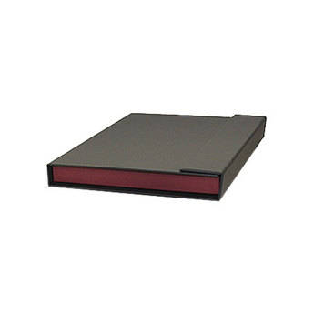 Archival Methods Accent Black Portfolio (9 x 12 x 3", (Black Cover with Maroon Tray)