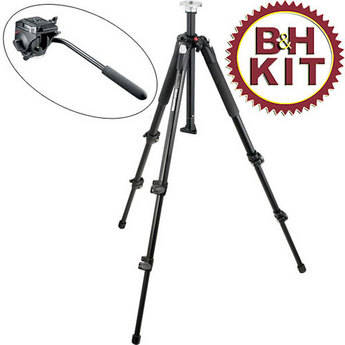 Manfrotto by Bogen Imaging 055XB Tripod Legs (Black) with 701RC2 Video Fluid Head