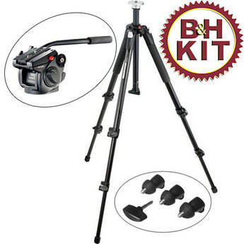 Manfrotto by Bogen Imaging 055XWNB Tripod (Black) with 501HDV Fluid Video Head