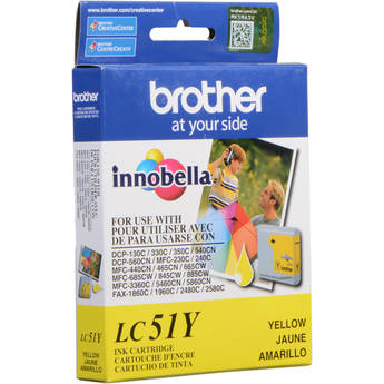 Brother LC-51Y Yellow Ink Cartridge for Brother Printers & Faxes