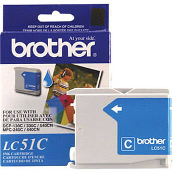 Brother LC-51C Cyan Ink Cartridge for Brother Printers & Fax