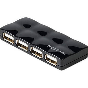 Belkin Hi-Speed USB 2.0 4-Port Mobile Hub (Black)