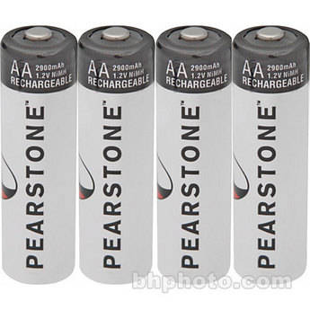 Pearstone "AA" Nickel-Metal Hydride (NiMH) 2900mAh Batteries-4 Pack