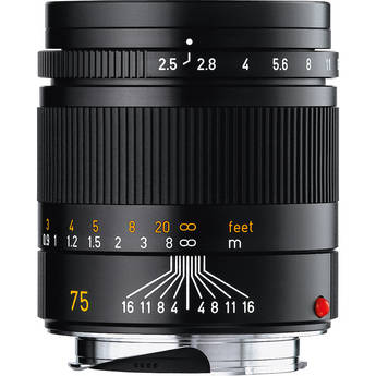 Leica 75mm f/2.5 Summarit-M Manual Focus Lens (Black)