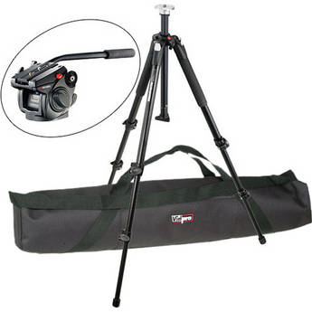 Manfrotto by Bogen Imaging 055XWNB Tripod (Black) with 501HDV Fluid Video Head and Tripod Bag