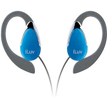 iLuv i201 - Lightweight Earclip Headphones (Blue)