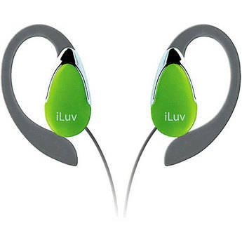 iLuv i201 - Lightweight Earclip Headphones (Green)