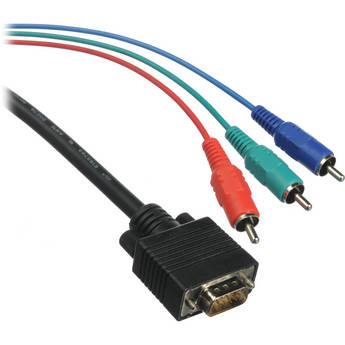 Mitsubishi Component Video D-Sub 15 to RCA VGA-RCA3 Cable 