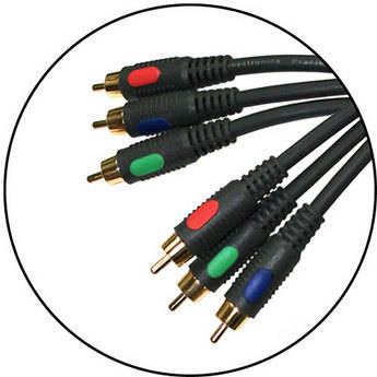 Plus 3 RCA Male to 3 RCA Male Component Video Cable (10')