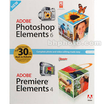 Adobe Premiere Elements 4 and Photoshop Elements 6 Software for Windows
