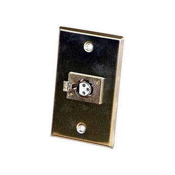 Astatic 40-347 Single 3-Pin XLR  Female Wall Plate