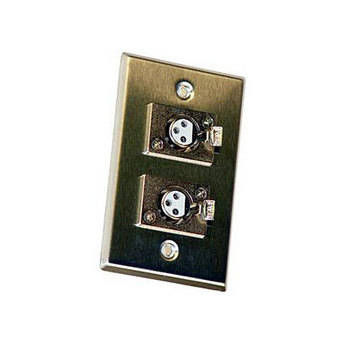 Astatic 40-348 Double 3-Pin XLR  Female Wall Plate