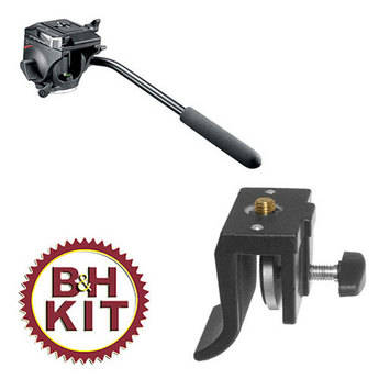 Manfrotto by Bogen Imaging 3292 Car Window Mount Pod (Clamp) with 701RC2 Video Fluid Head 
