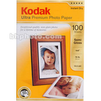 Kodak Ultra Premium Photo Paper (Semi Gloss) - 4 x 6" (100   Sheets)