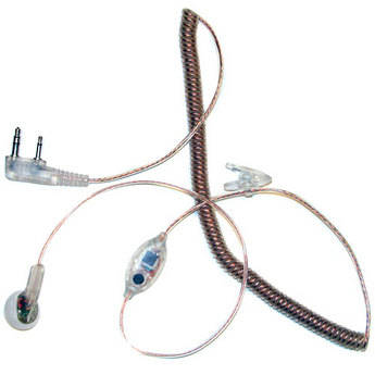 GLK Model GCCL-1, Clear Earbud with Inline Push-to-Talk for TK Business Models