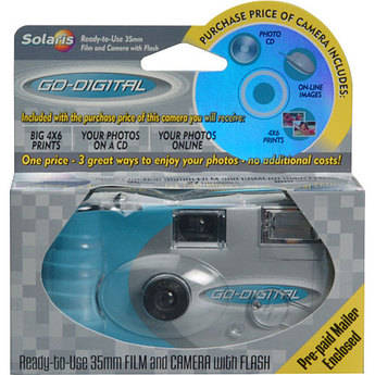 Ferrania Solaris Go-Digital 35mm Disposable Camera with Flash (ISO-800) - 27 Exposure
