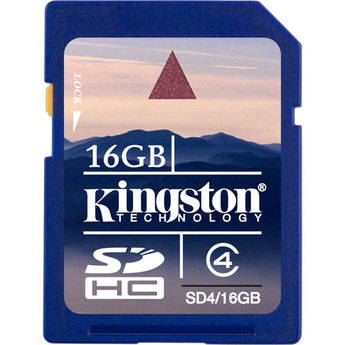 Kingston 16GB Class 4 SDHC Card