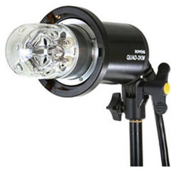 Bowens Quad 3KM Mini Flash  Head with Clear Dome