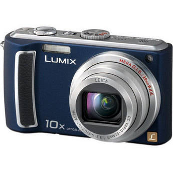 Panasonic Lumix DMC-TZ5 Digital Camera (Blue) with Basic Accessory Kit